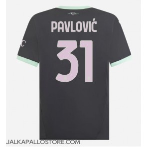 AC Milan Strahinja Pavlovic #31 Kolmaspaita 2024-25 Lyhythihainen